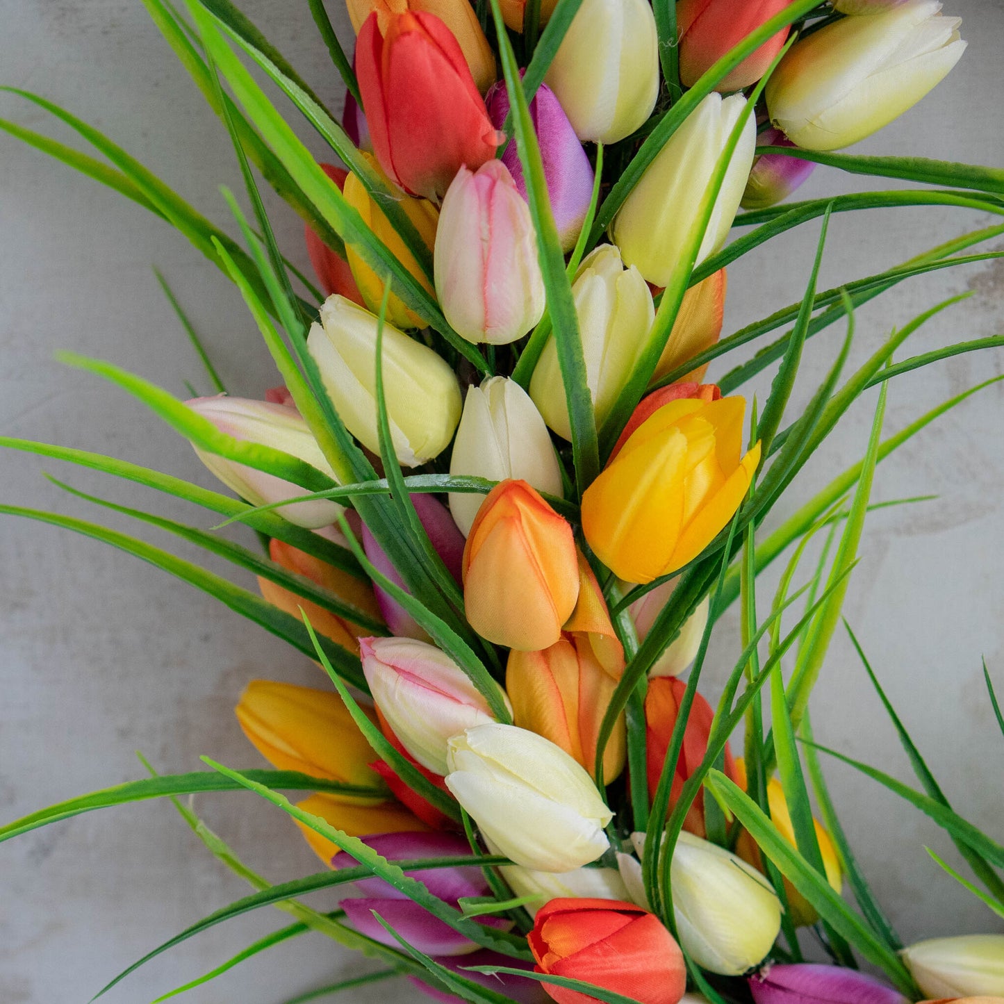 HELLO SPRING | Spring Wreath, Easter Decoration, Front Door Decor, Tulip Wreath