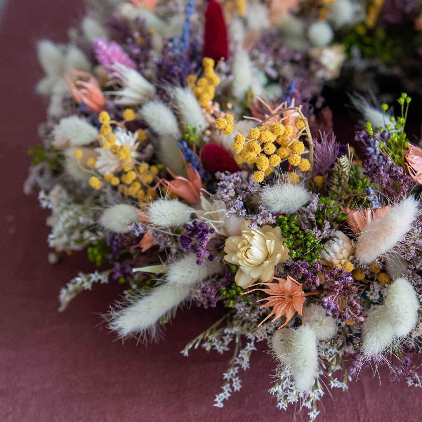 Tosca | Everlasting Wreath, Spring Decoration, Dried Flowers Wreath