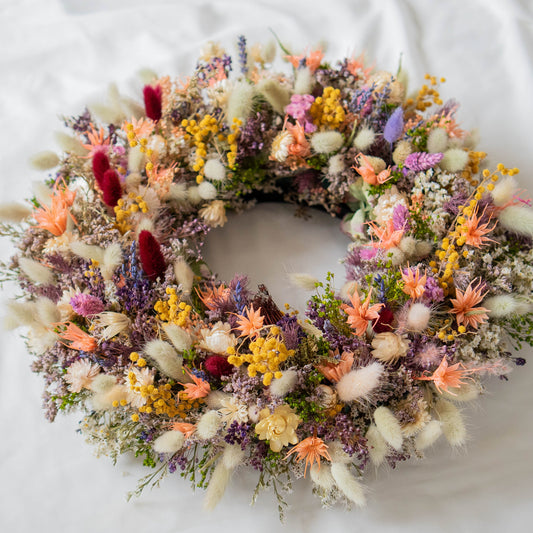 Tosca | Everlasting Wreath, Spring Decoration, Dried Flowers Wreath