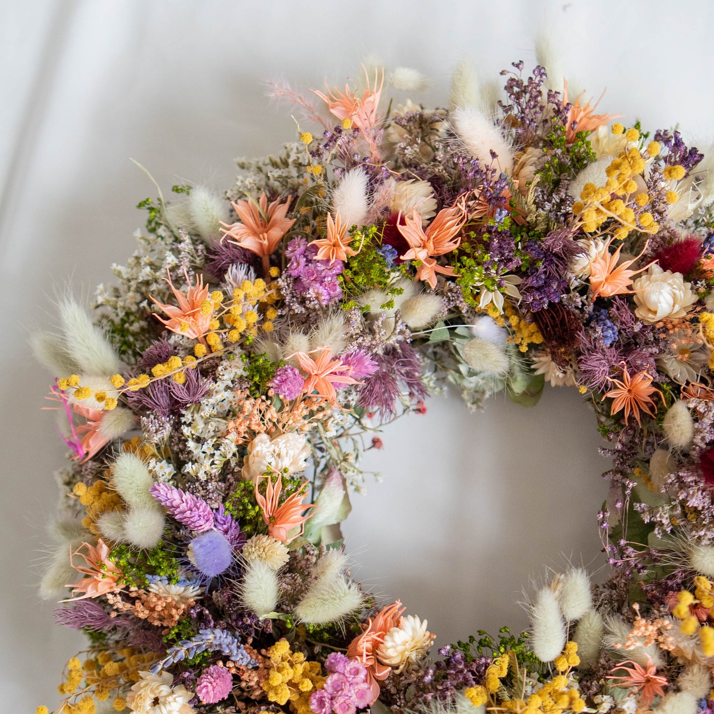 Tosca | Everlasting Wreath, Spring Decoration, Dried Flowers Wreath