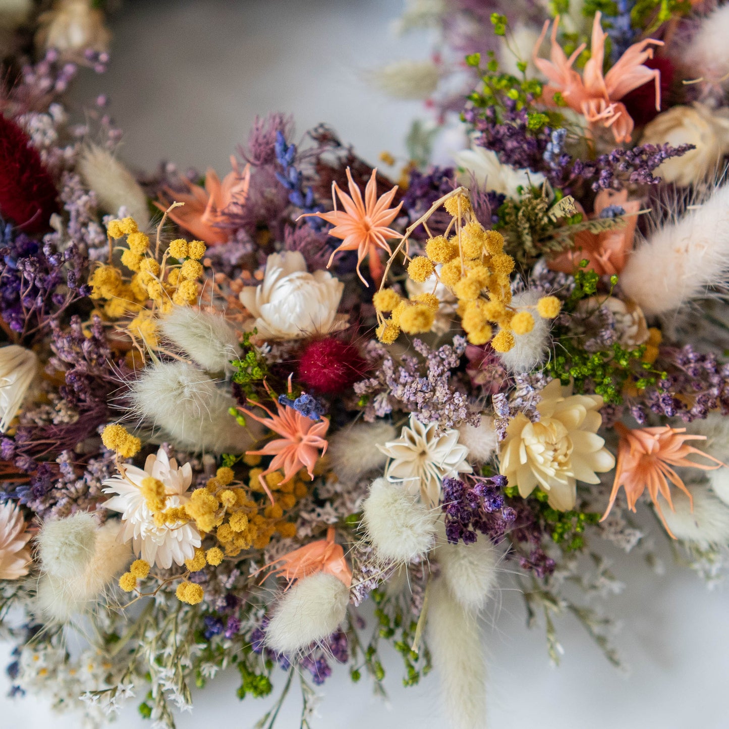 Tosca | Everlasting Wreath, Spring Decoration, Dried Flowers Wreath