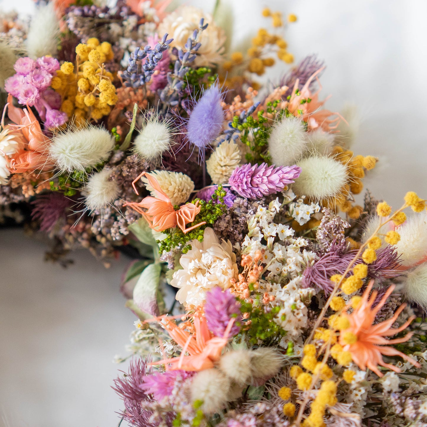 Tosca | Everlasting Wreath, Spring Decoration, Dried Flowers Wreath