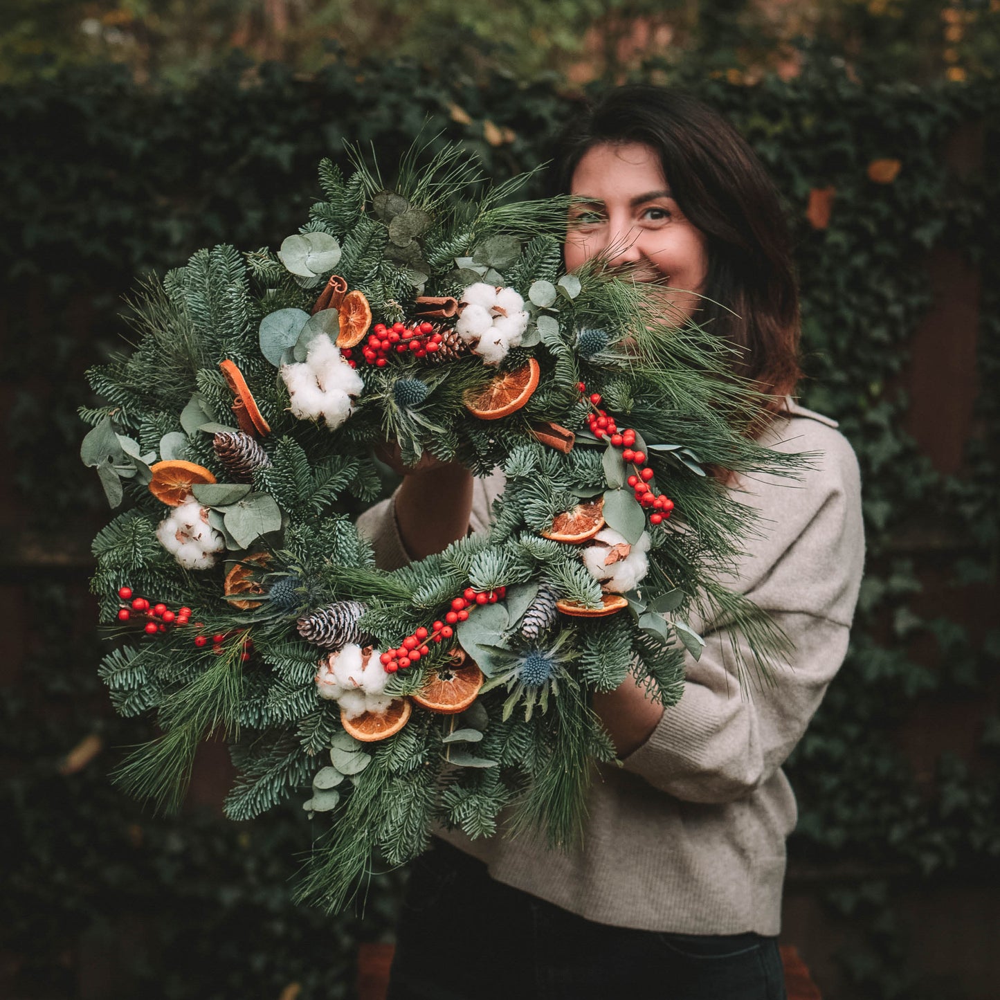 Pre - Order_"It's beginning to look a lot like Christmas" | Fresh Hand Made Christmas Door Wreath