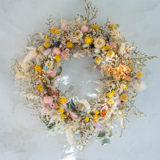 Chalk Hill Blue | Spring Wreath, Spring Decoration, Dried Flowers Wreath