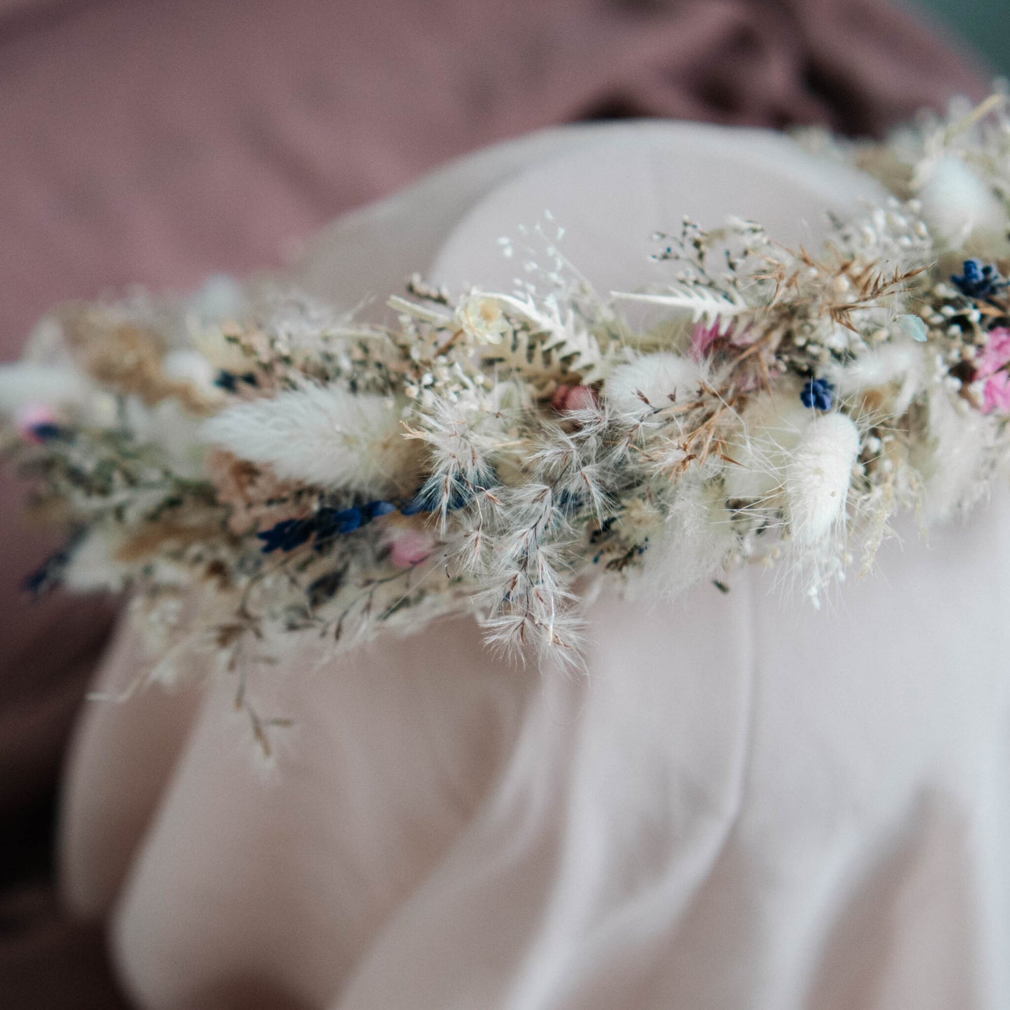 Boho Pampas Head Wreath | Wedding flower crown