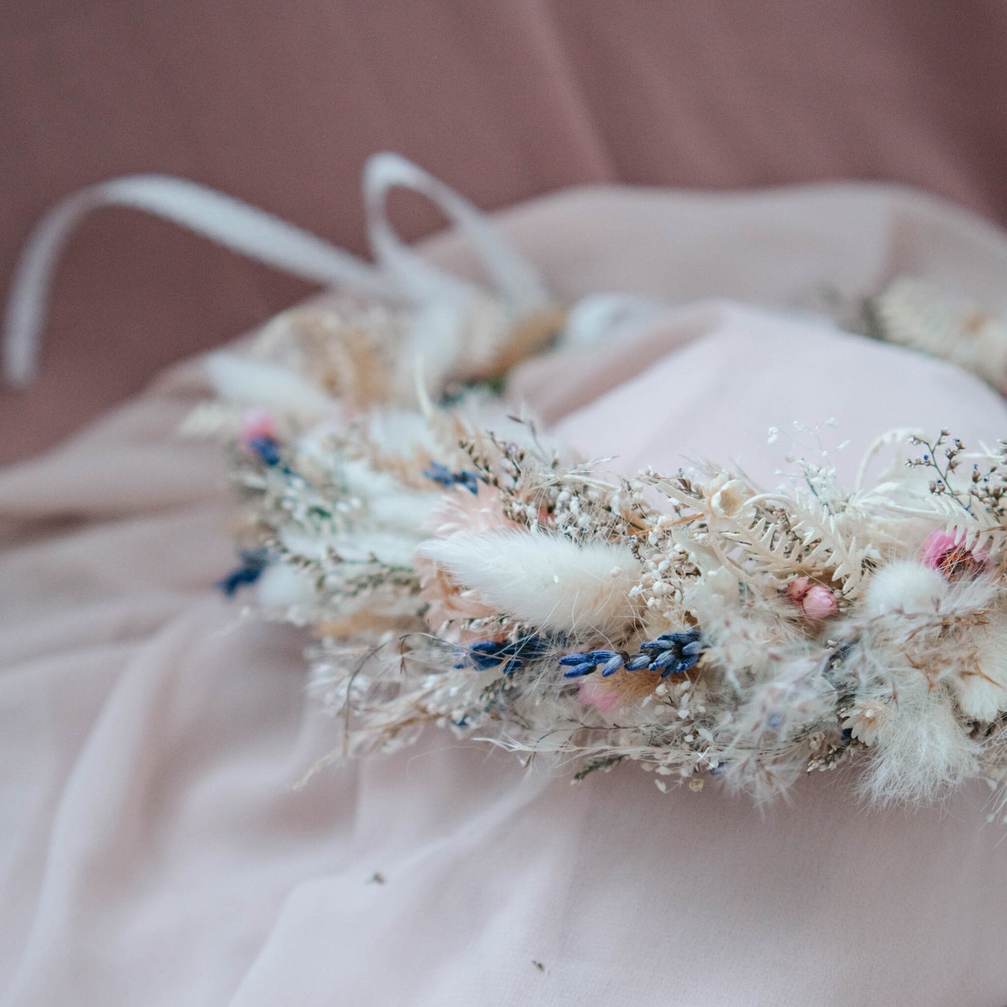 Boho Pampas Head Wreath | Wedding flower crown