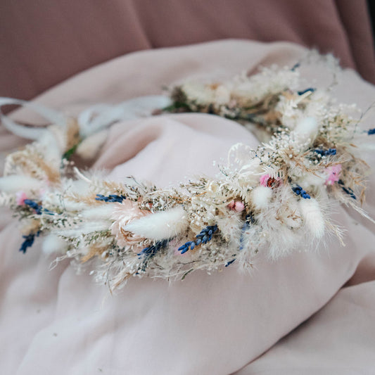 Boho Pampas Head Wreath | Wedding flower crown