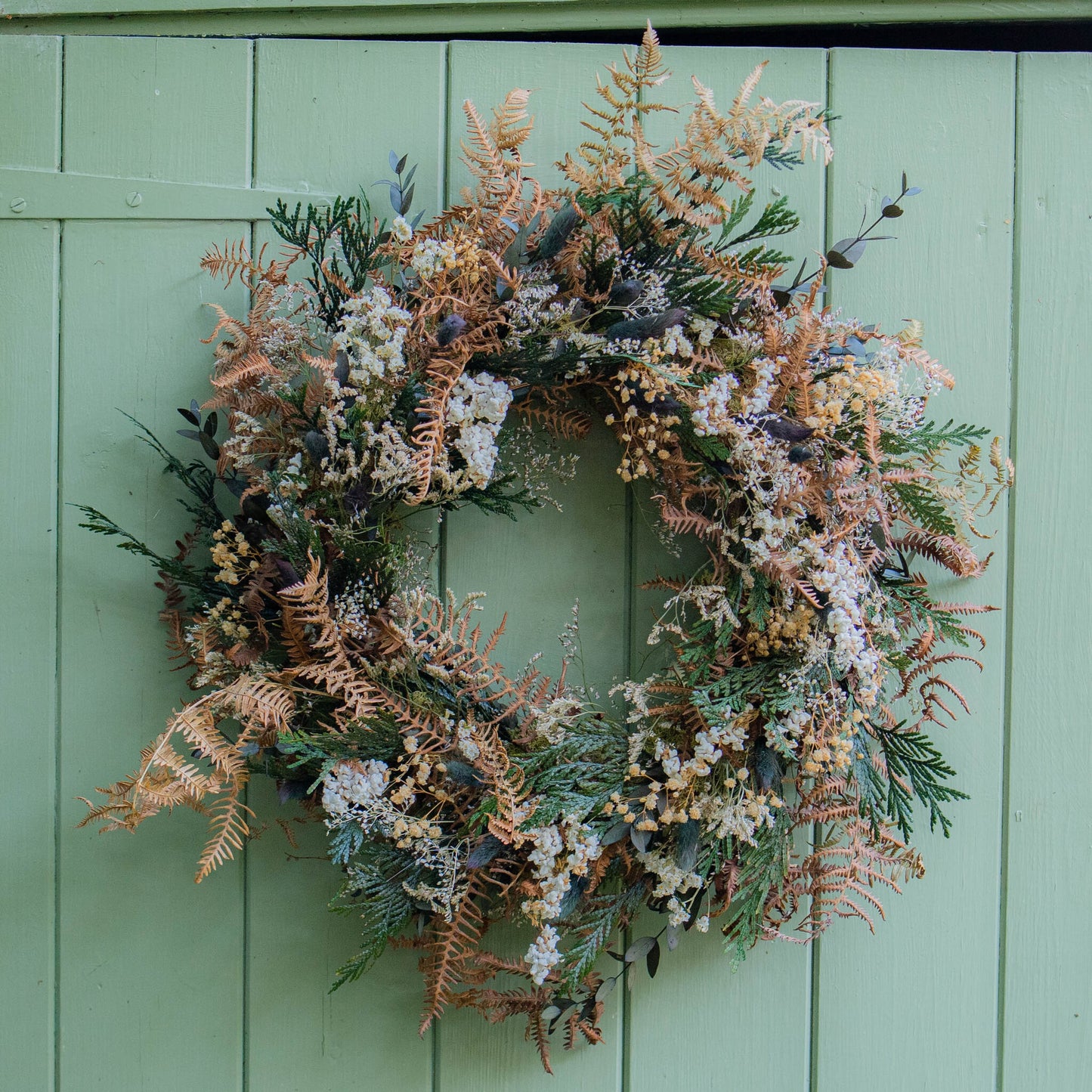 CHARLOTTE | Christmas Wreath with dried flowers, Natural decoration