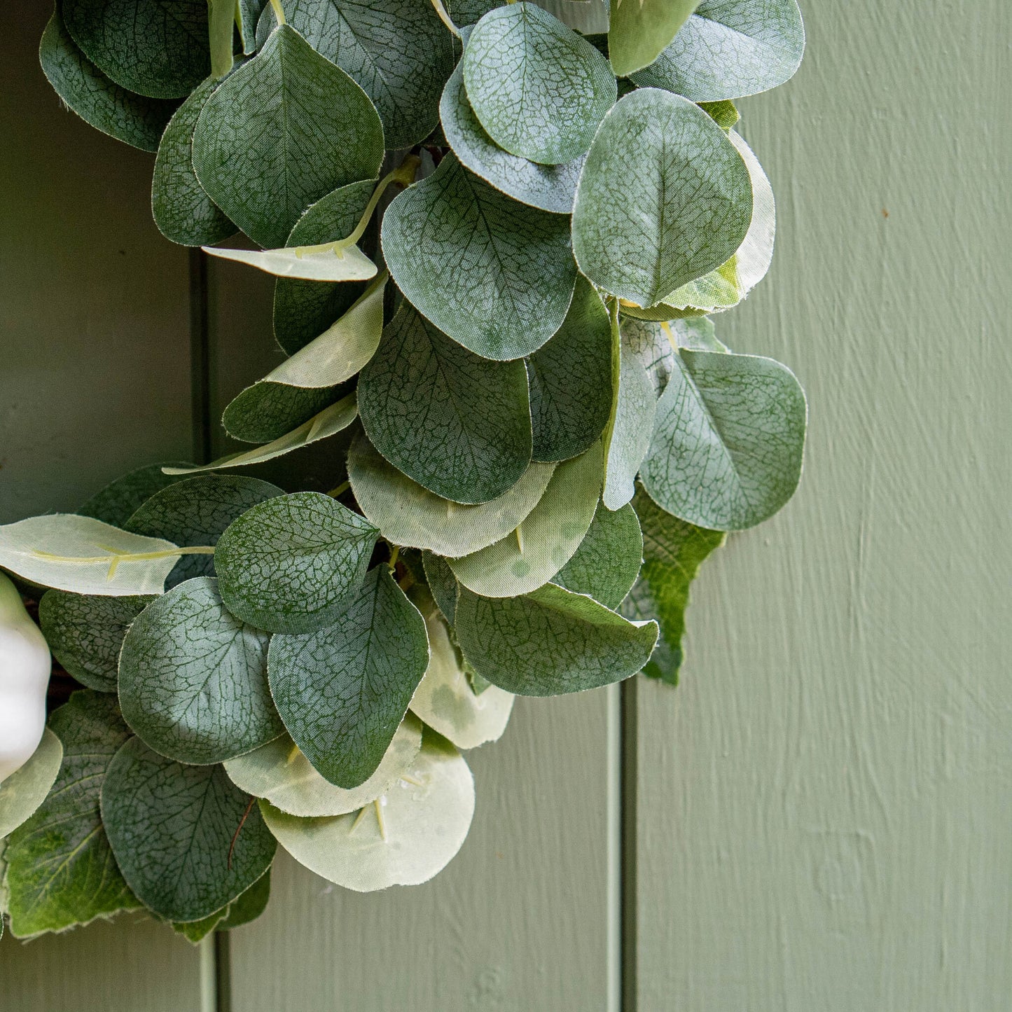 GRACELYN | Greenery wreath with white pumpkins