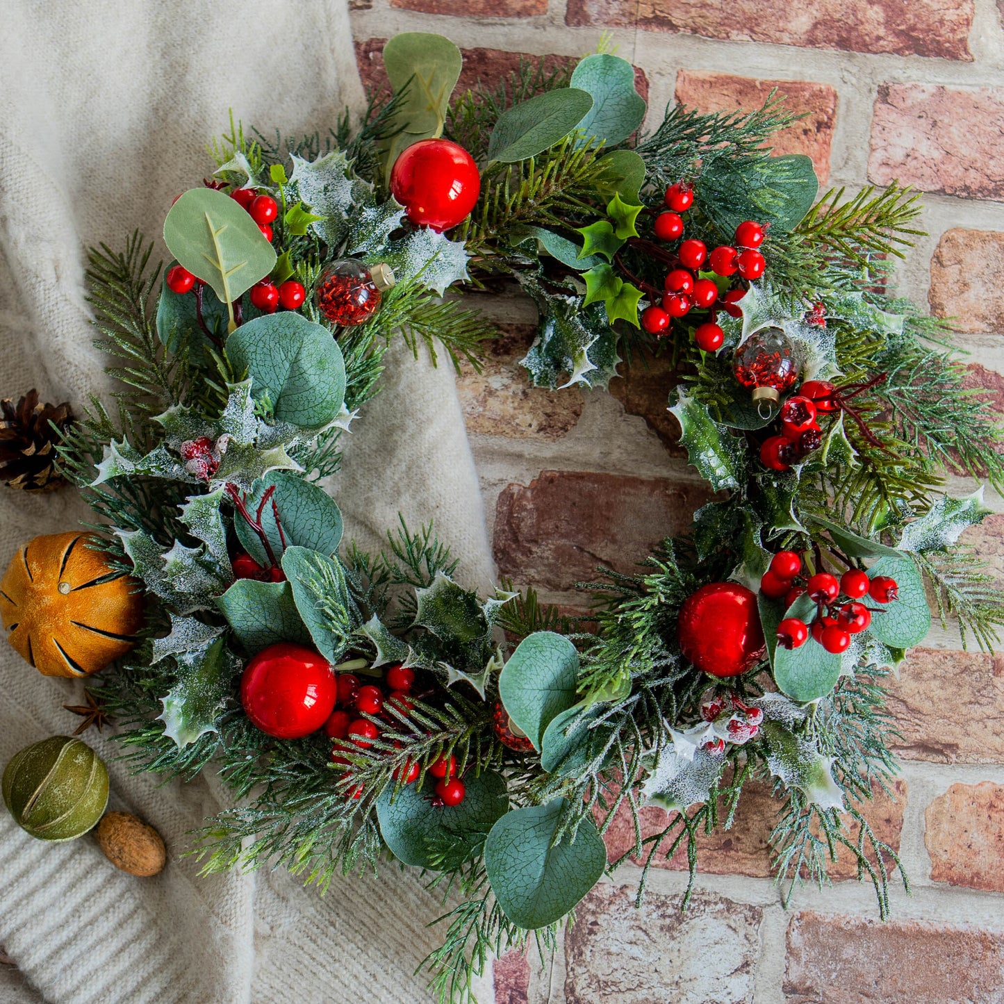 Happy Holidays | Christmas Wreath, Front Door Decor, Winter Wreath