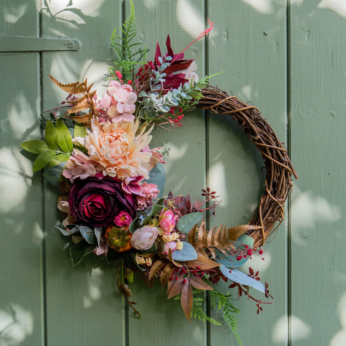 JENIFER |  Small autumn wreath with flowers