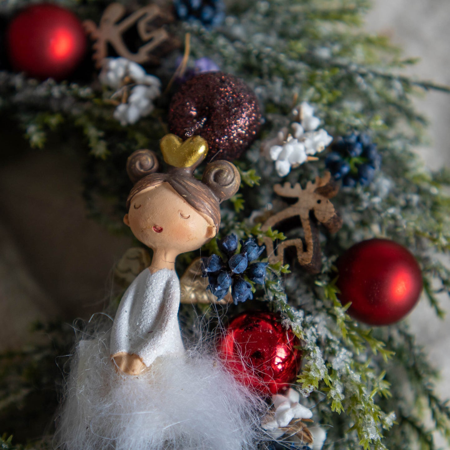 Merry Christmas Baby | Small Christmas Wreath with ballerina