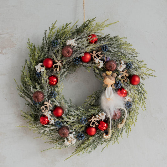 Merry Christmas Baby | Small Christmas Wreath with ballerina