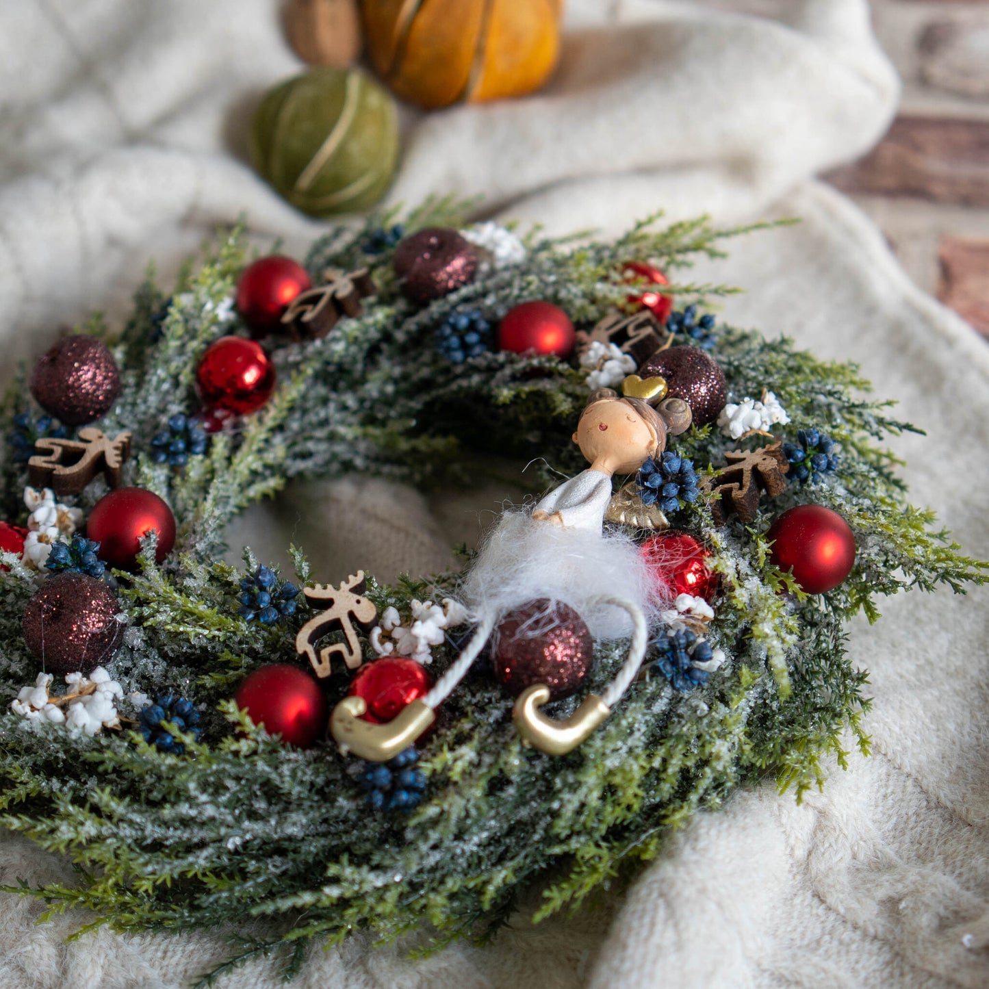 Merry Christmas Baby | Small Christmas Wreath with ballerina