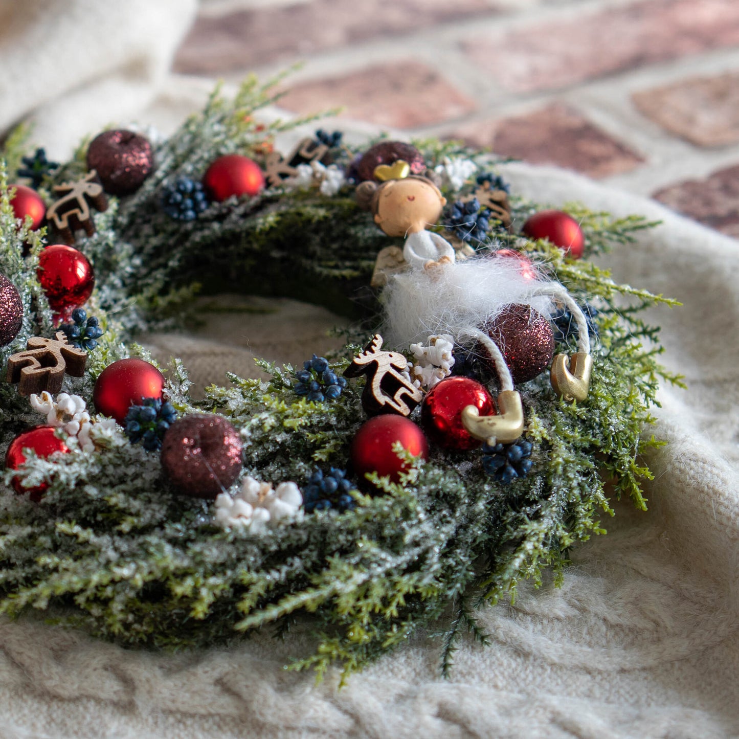 Merry Christmas Baby | Small Christmas Wreath with ballerina