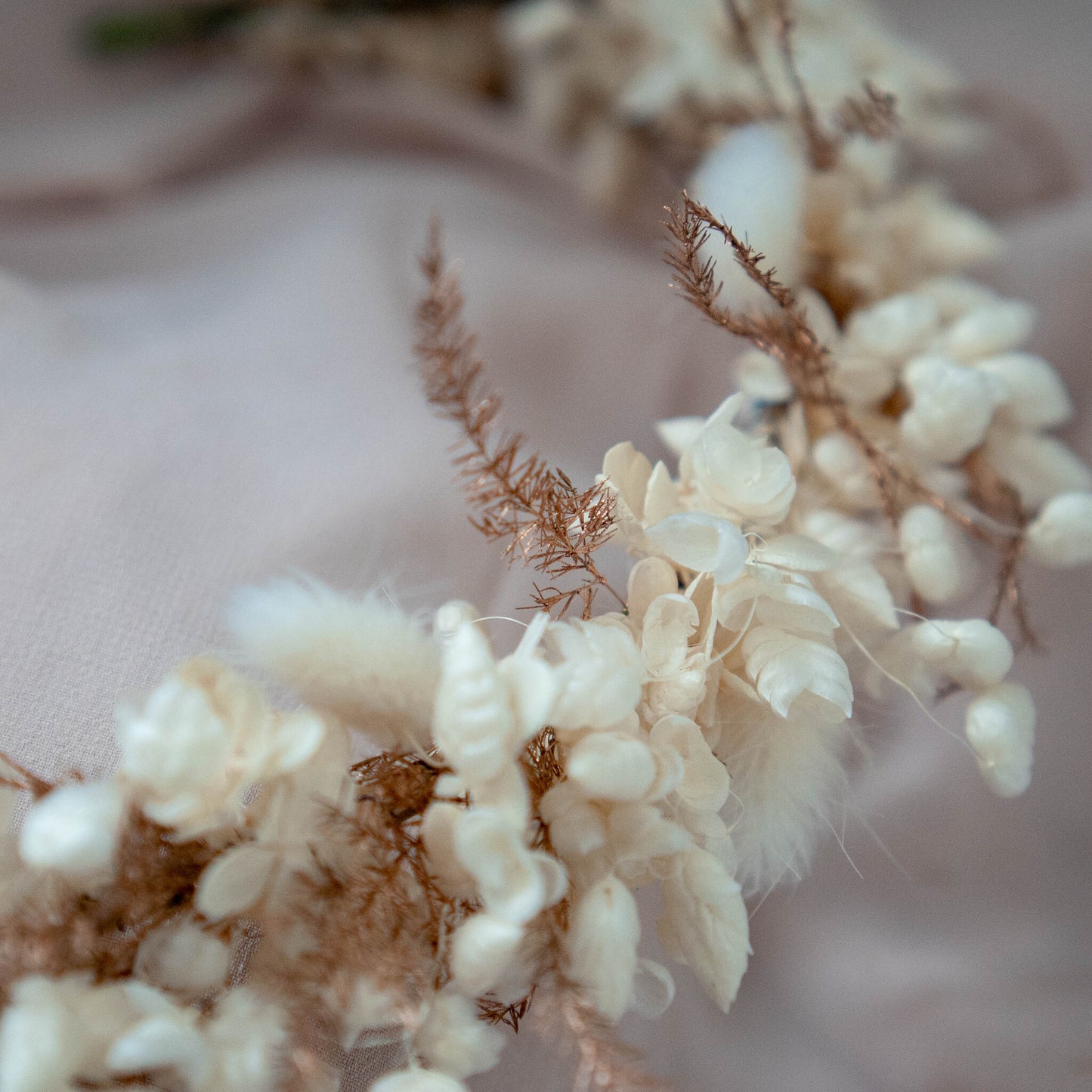 Wedding gold and white Head Wreath | Wedding flower crown